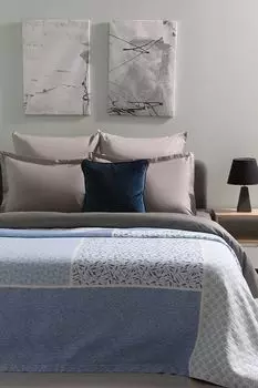 Покрывало хлопковое с принтом COINCASA