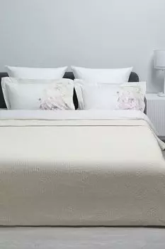 Покрывало хлопковое с узором Tapestry Ecru COINCASA