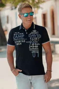 Поло black CAMP DAVID