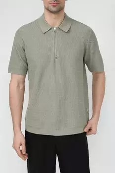 Поло хлопковое на молнии Casual Friday