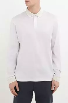 Поло хлопковое с длинным рукавом BOSS