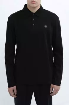 Поло хлопковое с длинным рукавом BOSS