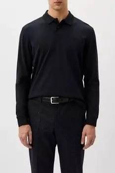 Поло хлопковое с длинным рукавом BOSS