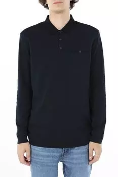 Поло хлопковое с длинным рукавом Bugatti