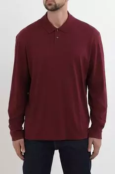 Поло хлопковое с длинным рукавом HUGO