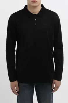 Поло хлопковое с длинным рукавом Karl Lagerfeld