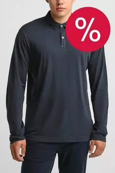 Поло хлопковое с длинным рукавом Marc O'Polo