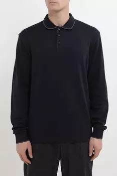 Поло хлопковое с длинным рукавом Marc O'Polo