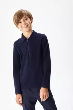 Поло хлопковое с длинным рукавом SMENA