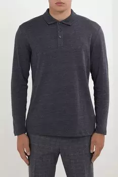 Поло хлопковое с длинным рукавом Strellson