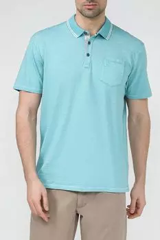 Поло хлопковое с контрастной полосой LERROS