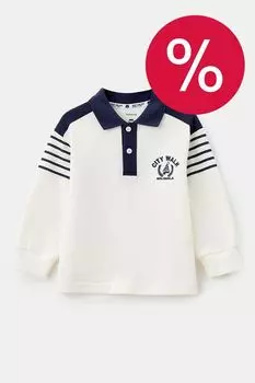 Поло хлопковое с контрастными деталями Balabala