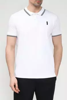 Поло хлопковое с контрастными деталями Bomboogie