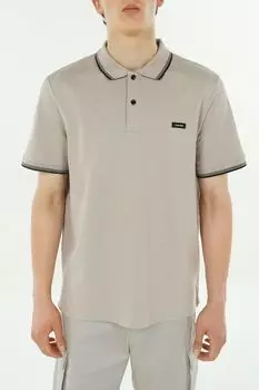 Поло хлопковое с контрастными деталями Calvin Klein