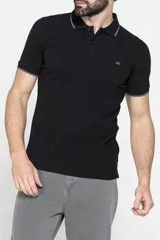 Поло хлопковое с контрастными деталями Carrera Jeans