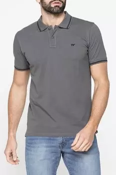 Поло хлопковое с контрастными деталями Carrera Jeans