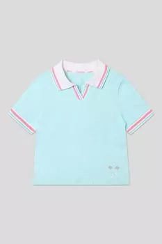 Поло хлопковое с контрастными деталями Choupette