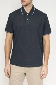 Поло хлопковое с контрастными деталями Esprit Casual