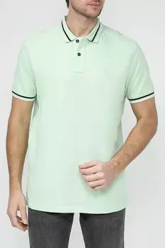 Поло хлопковое с контрастными деталями LERROS