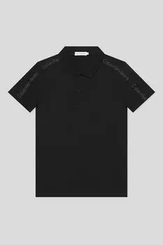 Поло хлопковое с логотипом Calvin Klein Jeans