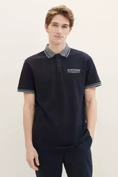 Поло хлопковое с логотипом TOM TAILOR