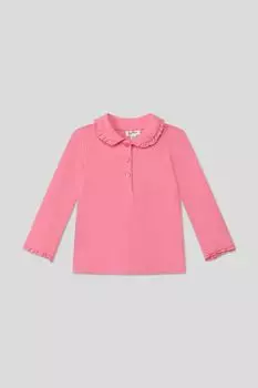 Поло хлопковое с отделкой на воротнике Fagottino