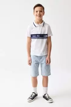 Поло хлопковое с полосой Smena