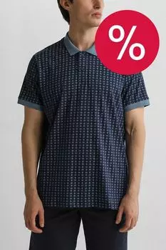 Поло хлопковое с принтом Blend