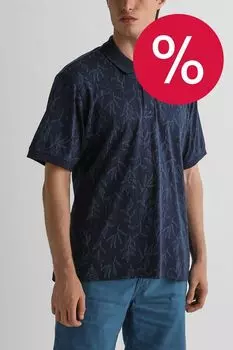 Поло хлопковое с принтом Blend