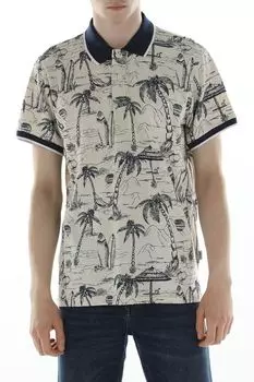 Поло хлопковое с принтом Blend