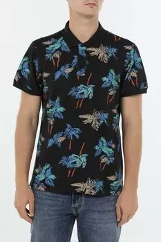 Поло хлопковое с принтом Blend