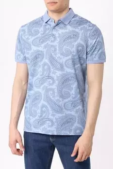 Поло хлопковое с принтом CUDGI