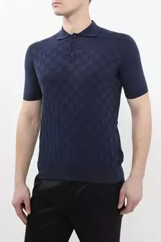 Поло хлопковое с принтом CUDGI