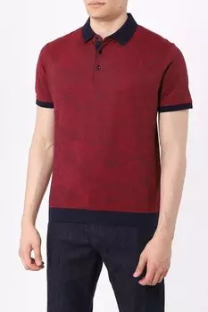 Поло хлопковое с принтом CUDGI