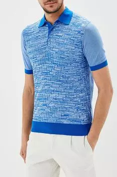 Поло хлопковое с принтом CUDGI