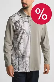 Поло хлопковое с принтом Давид ARTOGRAPH