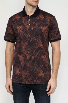 Поло хлопковое с принтом DIGEL