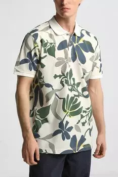 Поло хлопковое с принтом LERROS