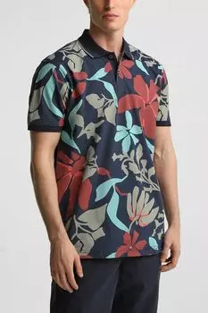 Поло хлопковое с принтом LERROS