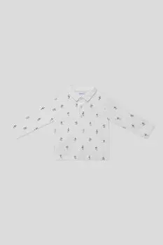 Поло хлопковое с принтом Mayoral