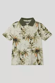 Поло хлопковое с принтом Nukutavake