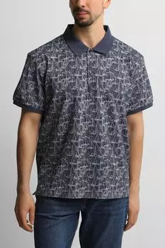 Поло хлопковое с принтом Oulyss