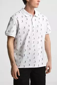 Поло хлопковое с принтом Oulyss