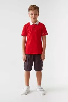 Поло хлопковое с принтом Smena