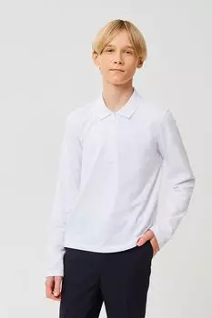 Поло хлопковое с воротником на молнии SMENA