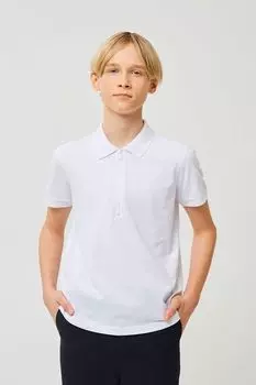 Поло хлопковое с воротником на молнии SMENA