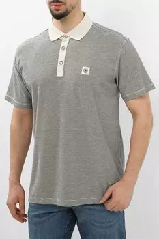 Поло хлопковое в мелкую полоску LERROS