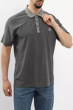 Поло хлопковое в мелкую полоску LERROS