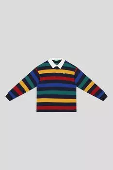 Поло хлопковое в полоску Benetton