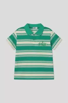 Поло хлопковое в полоску GIOCO